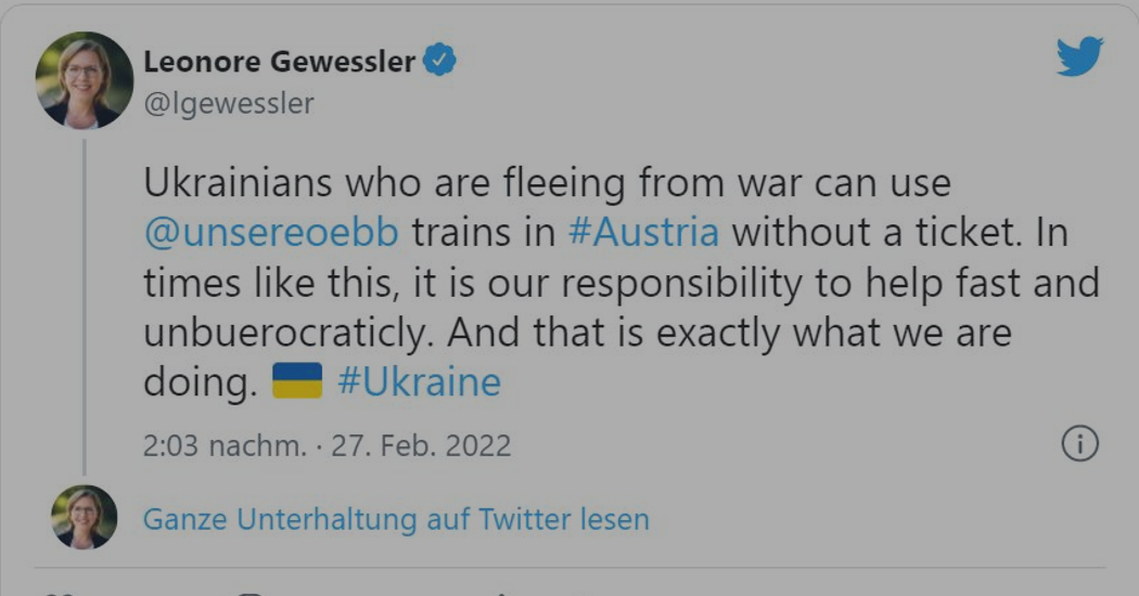 Zahlreiche Mobilitätsanbieter ermöglichen kostenlose Nutzung von Bus und Bahn für Ukraine Flüchtlinge