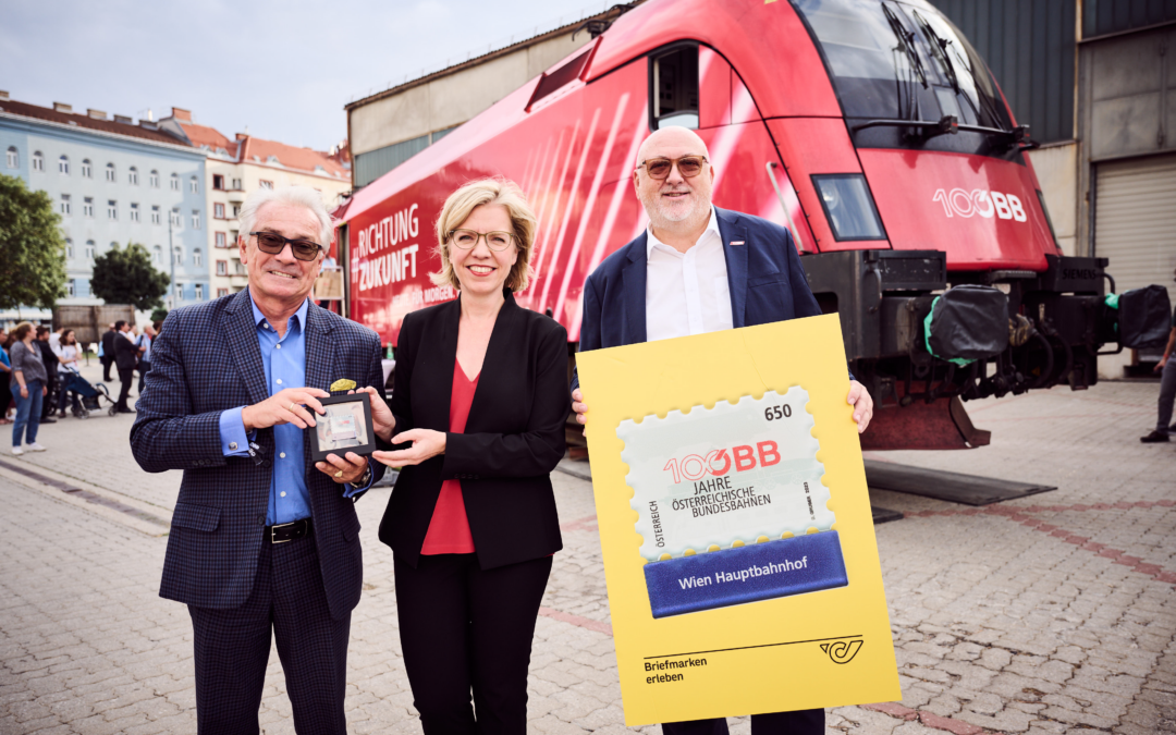 Bahnhofsschilder als Briefmarken: Österreichische Post feiert 100 Jahre ÖBB