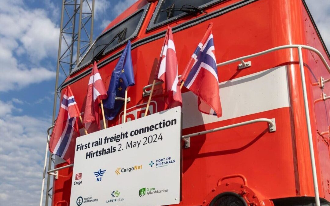DB Cargo fährt Premierenzug nach Hirtshals in Dänemark für grenzenlosen Transport nach Norwegen