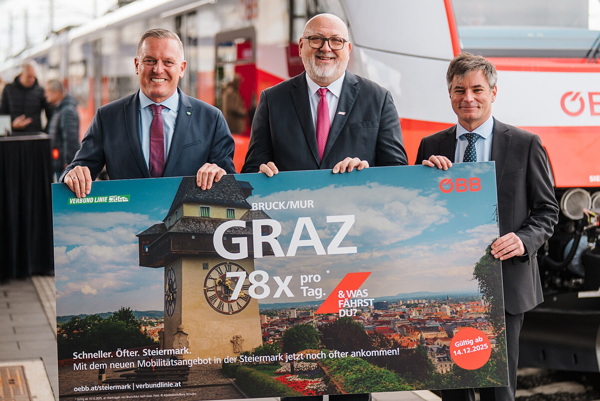 Fahrplanwechsel: Koralmbahn und Interregio-Netz bringen umfassende Verbesserungen für den Süden Österreichs